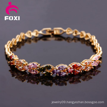 Fashion 18k Gold Plated Cubic Zircon Jewelry Bracelet for Women